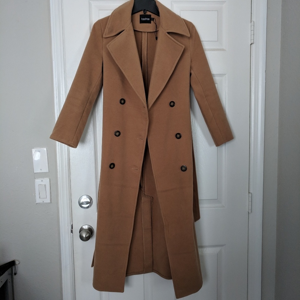 Camel Faux Wool Coat